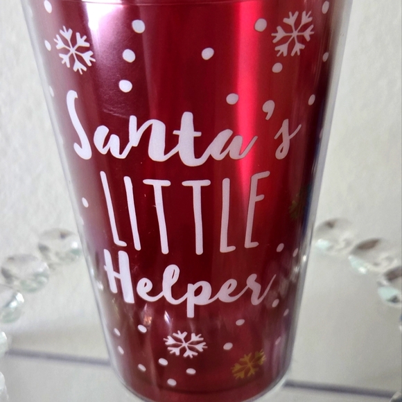 Santa's Little Helper insulated Tumbler w/ Straw • NEW - Picture 6 of 8